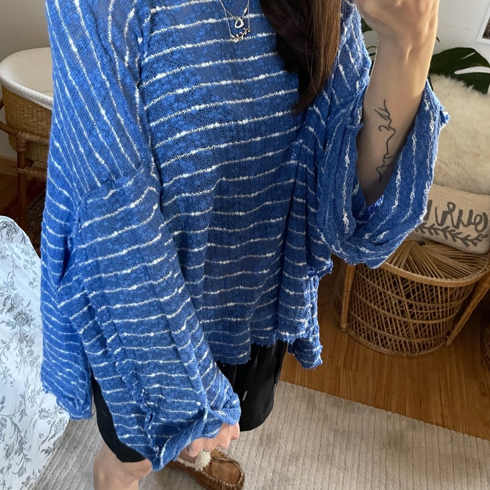 •SOLD• Free People Island Girl Hacci Striped Top - Picture 4 of 7